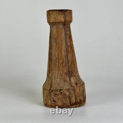 Vintage Folk Art Hand Carved Towering Abstract Wood Sculpture