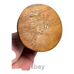 Vintage Folk Art Hand Carved Wood Bird on Stand by Engburg