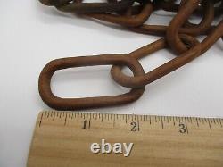 Vintage Folk Art Hand Carved Wood Chains Block With Balls Links