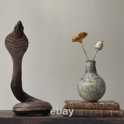 Vintage Folk Art Hand Carved Wood Cobra