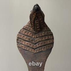 Vintage Folk Art Hand Carved Wood Cobra