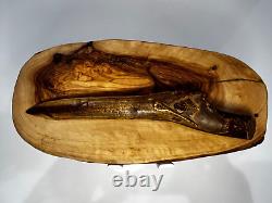Vintage Folk Art Hand Carved Wood Masonic Letter Opener 1920