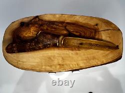 Vintage Folk Art Hand Carved Wood Masonic Letter Opener 1920