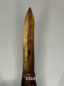 Vintage Folk Art Hand Carved Wood Masonic Letter Opener 1920