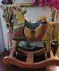 Vintage Folk Art Hand Carved Wood Rocking Horse Tang Style Chinoiserie