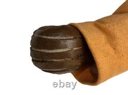 Vintage Folk Art Rabbit Wooden Carved Stuffed Primitive Easter Doll Decor Large