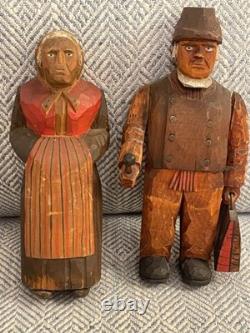 Vintage Folk Art Wood Carving Signed Axel M Peterson
