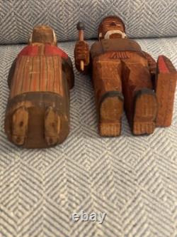 Vintage Folk Art Wood Carving Signed Axel M Peterson