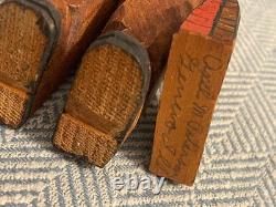 Vintage Folk Art Wood Carving Signed Axel M Peterson