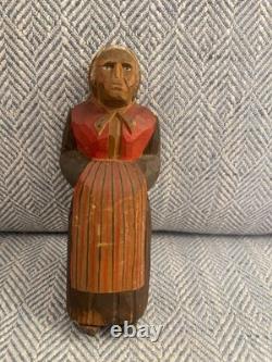 Vintage Folk Art Wood Carving Signed Axel M Peterson