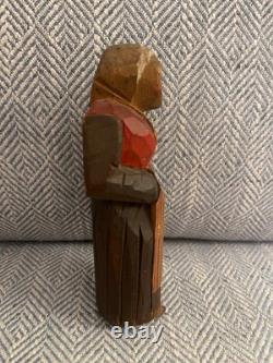 Vintage Folk Art Wood Carving Signed Axel M Peterson