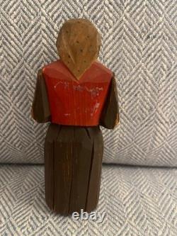 Vintage Folk Art Wood Carving Signed Axel M Peterson