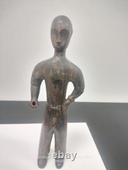 Vintage Folk Art Wooden Hand Carved Statue