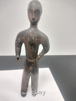 Vintage Folk Art Wooden Hand Carved Statue