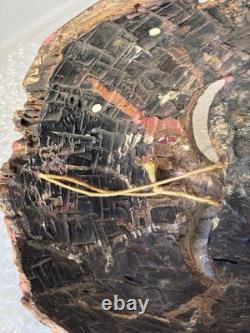 Vintage Folk Art Wooden Mask, Hand Carved Antique, Americas Cultural Decor Gifts