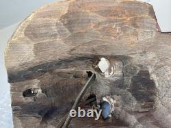 Vintage Folk Art Wooden Mask, Hand Carved Antique, Americas Cultural Decor Gifts