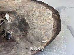 Vintage Folk Art Wooden Mask, Hand Carved Antique, Americas Cultural Decor Gifts