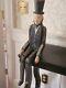 Vintage Folkart Abraham Lincoln Wooden 32 Lumberjack Jig Doll Jointed Limbs