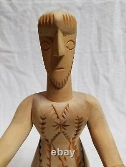 Vintage Gloria Lopez Cordova of New Mexico Wood Carving Folk Art of San Rafael