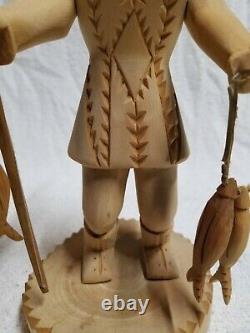 Vintage Gloria Lopez Cordova of New Mexico Wood Carving Folk Art of San Rafael