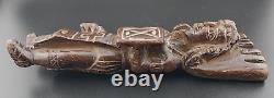 Vintage Guatemala Folk Art Carved Wood Warrior Slingshot 6 Ancient & Amazing