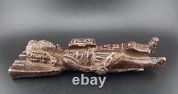 Vintage Guatemala Folk Art Carved Wood Warrior Slingshot 6 Ancient & Amazing