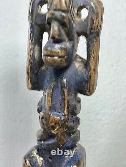 Vintage Guatemala slingshot wood carving folk art
