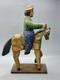 Vintage Guatemalan Folk Art Horse Rider Figure Hand Carved & Painted 17