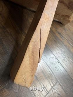 Vintage Hand Carved African Birthing Chair Primitive Tribal Hardwood Folk Art
