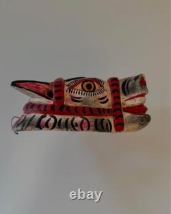 Vintage Hand Carved Authentic Mexican Folk Art Horse Mask