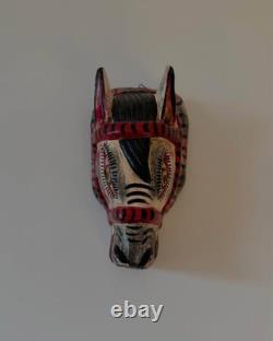 Vintage Hand Carved Authentic Mexican Folk Art Horse Mask