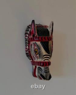 Vintage Hand Carved Authentic Mexican Folk Art Horse Mask