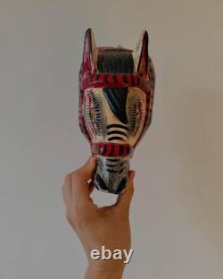 Vintage Hand Carved Authentic Mexican Folk Art Horse Mask