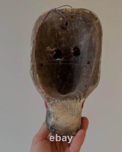 Vintage Hand Carved Authentic Mexican Folk Art Horse Mask