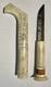 Vintage Hand-carved Bone/antler Nordic S&aacute;mi Style Knife & Sheath Folk Art Scandi