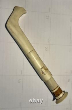 Vintage Hand-Carved Bone/Antler Nordic Sámi Style Knife & Sheath Folk Art Scandi