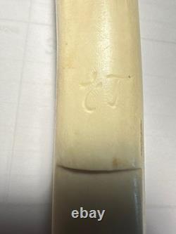 Vintage Hand-Carved Bone/Antler Nordic Sámi Style Knife & Sheath Folk Art Scandi