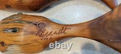 Vintage Hand Carved Driftwood Fish Wall Hanging Sculpture Folk Art RBrandt 96