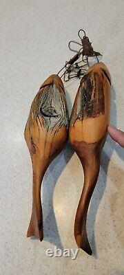 Vintage Hand Carved Driftwood Fish Wall Hanging Sculpture Folk Art RBrandt 96