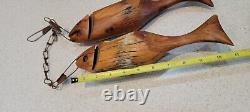 Vintage Hand Carved Driftwood Fish Wall Hanging Sculpture Folk Art RBrandt 96
