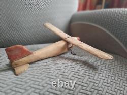 Vintage Hand Carved Folk Art Airplane