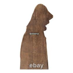 Vintage Hand-Carved Folk Art Sea Captain Fisherman Wooden Wall Hanging Sign