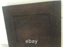 Vintage Hand Carved Folk Art Wood Picture Frame 8 x 10 Stars Shields Cannons