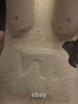 Vintage Hand Carved Horse Statue Wood Sculpture Decor Folk Art 8.5 Tall