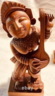 Vintage Hand Carved India Deity Folk art