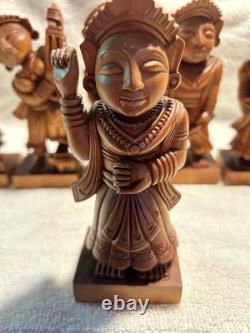 Vintage Hand Carved India Deity Folk art
