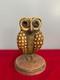 Vintage Hand-carved Mexican Art Owl, Hand Painted Wood Sculpture Lovely Piece