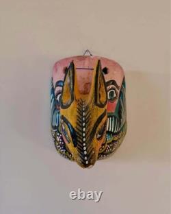 Vintage Hand Carved Painted Central American Folk Art Mask