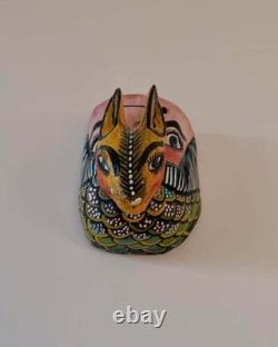 Vintage Hand Carved Painted Central American Folk Art Mask
