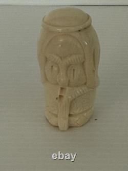 Vintage Hand-Carved Polish Miniature Male Head Bust Artesian Figurine Numbered